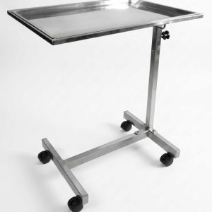 Stainless Steel Mayo Instrument Trolley (Adjustable Surgical Tray Stand)
